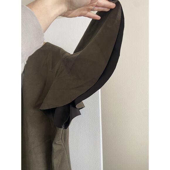 Women's Plus Size Dress Ashely Stewart Olive Green NWT Ruffles Size 22/24 - Picture 4 of 7